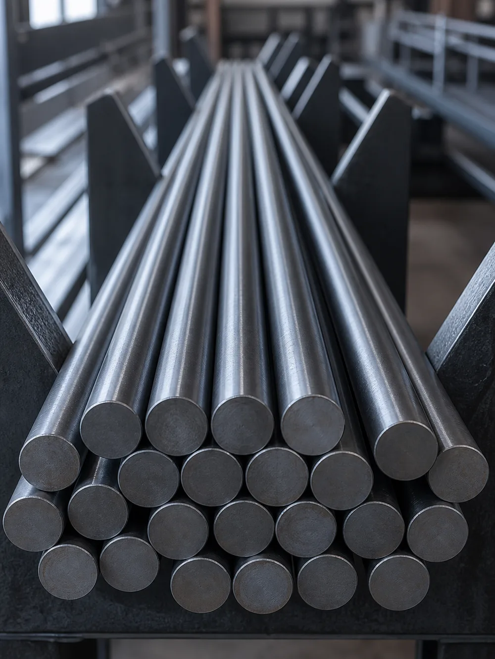 Bright peeled tool steel round bar bundled by diameter