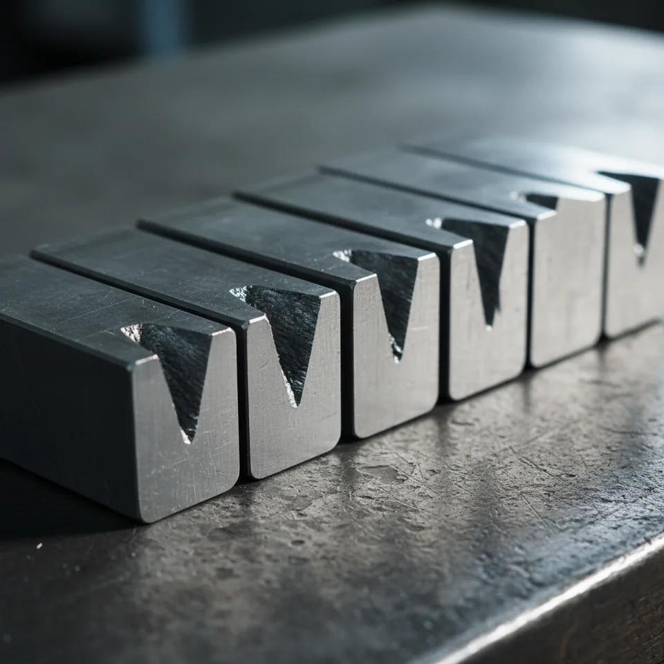 Charpy V-notch specimens machined from a hot work tool steel heat