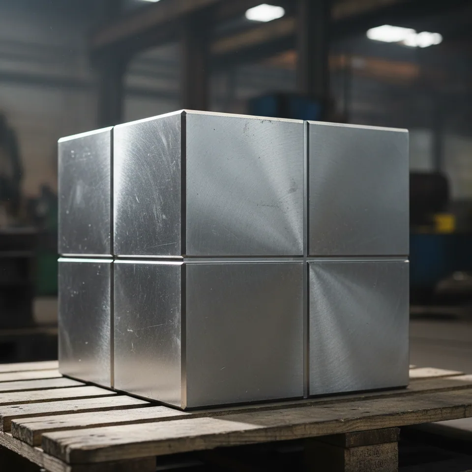 Heavy forging die block on the fast forging press before annealing