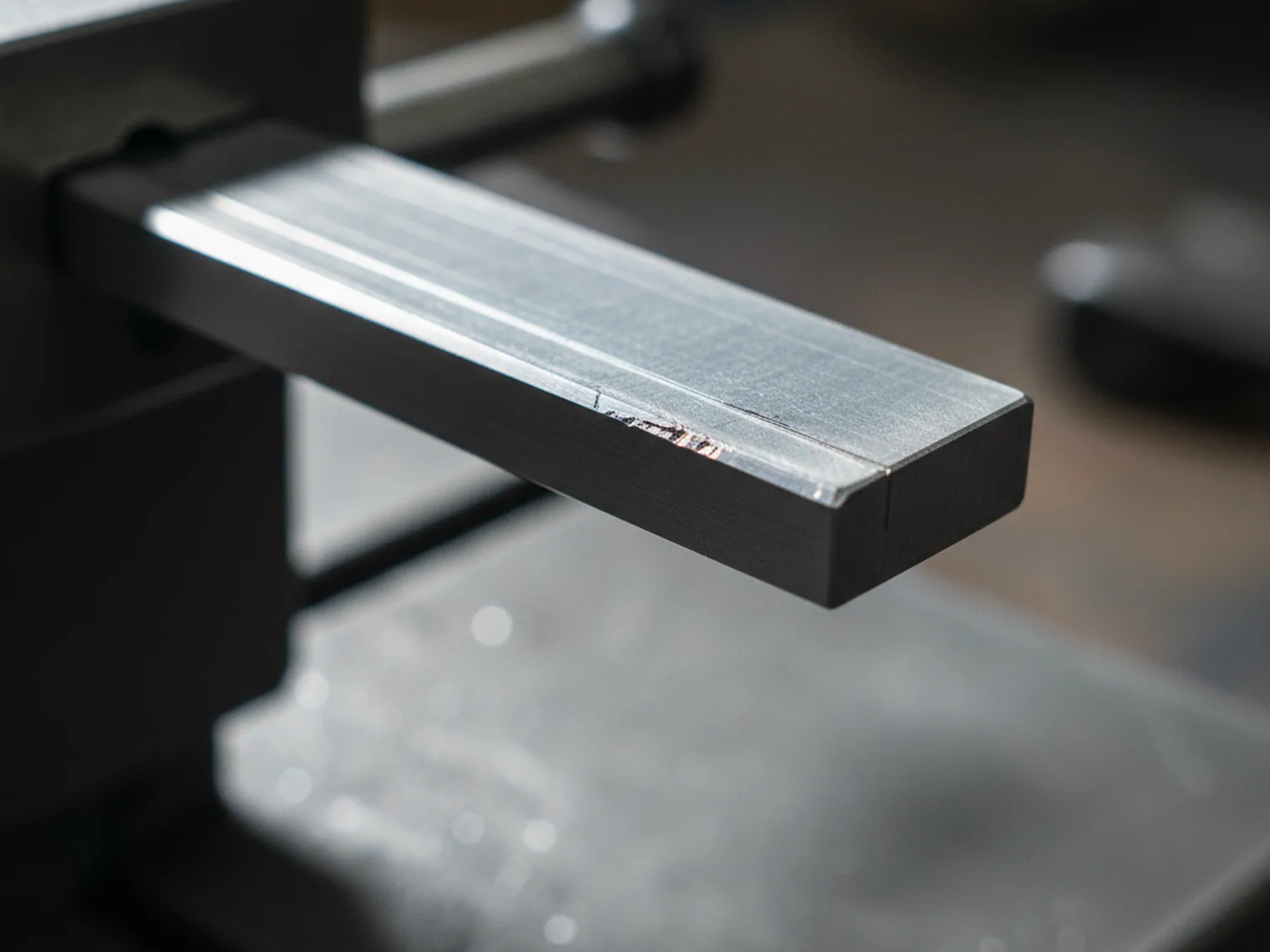 Automotive stamping die steel blanking insert with the cutting edge turned to the light