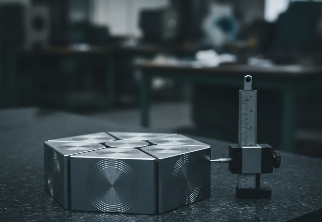 Six-face milled die plate squared and measured before despatch