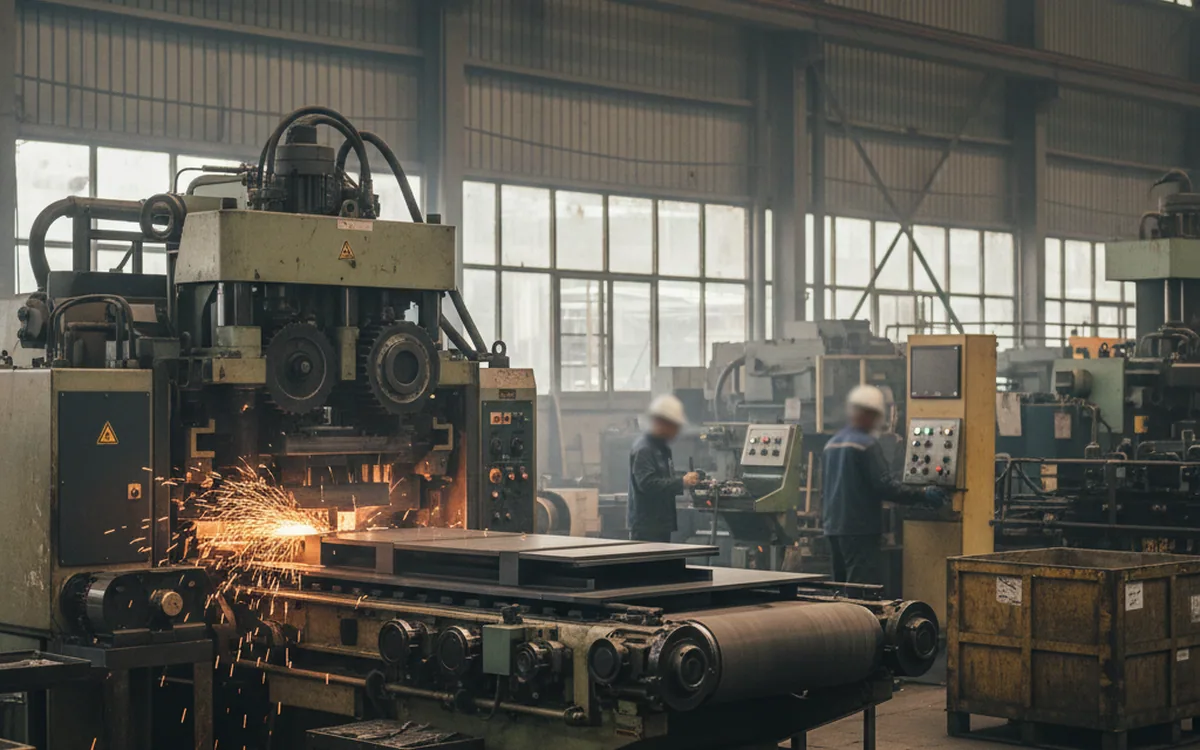 Buyer walking a works station on a visit booked through the tool steel quote desk
