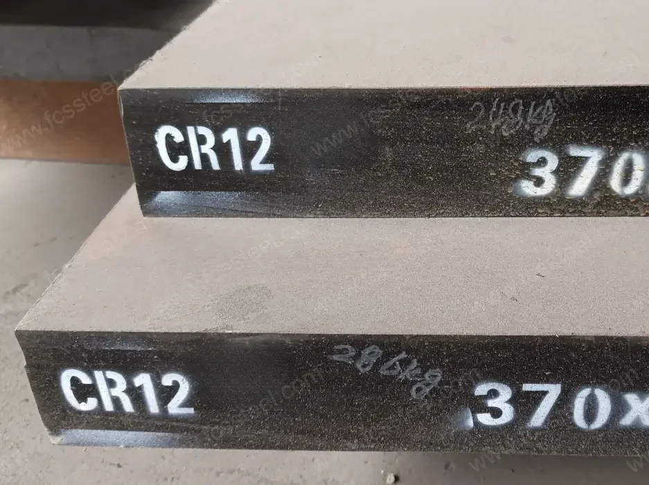 Cold work plate stencilled with section and weight, the marking that ties the piece to its heat record