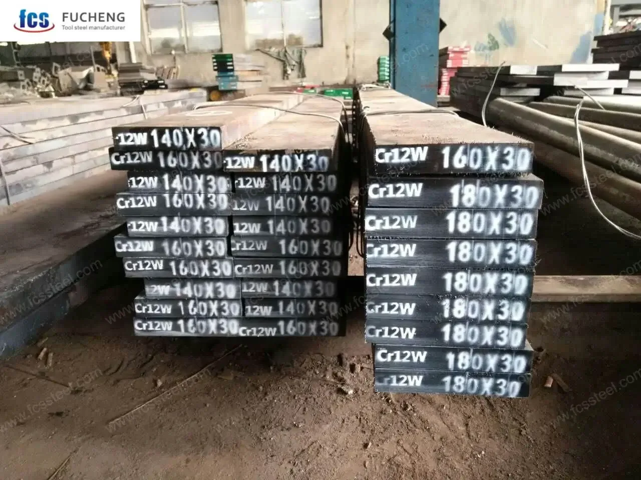 Heavy cold work flat sections stacked and stencilled after forging and annealing