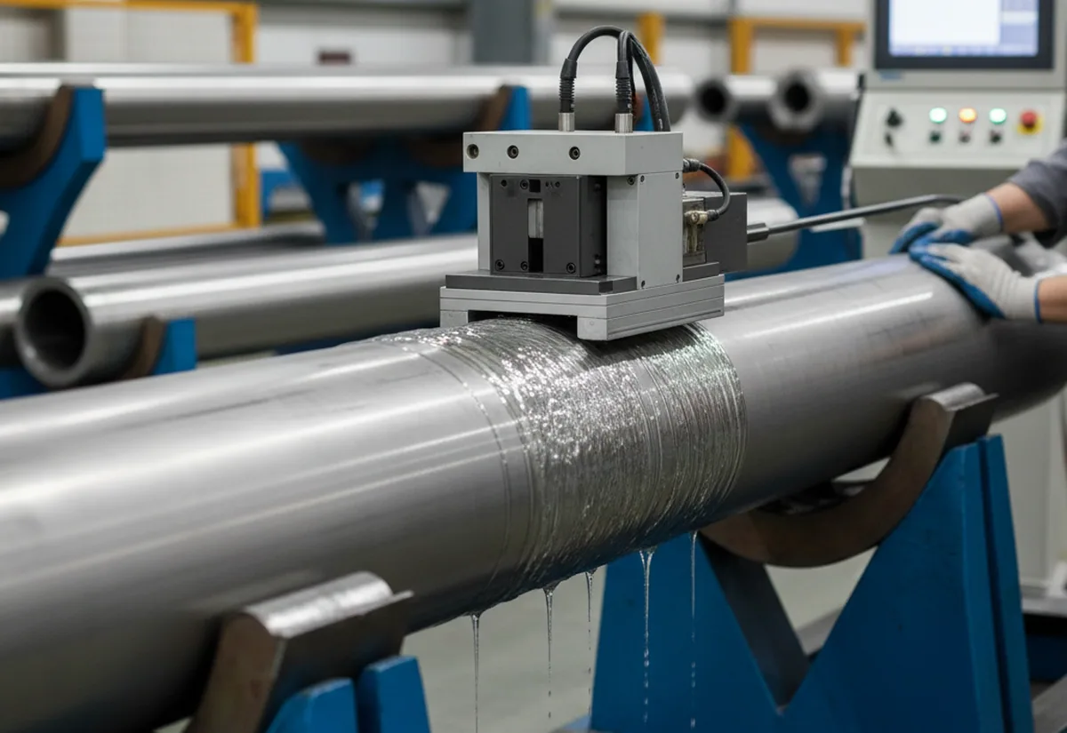 Ultrasonic scan running along a D3 tool steel bar to SEP 1921