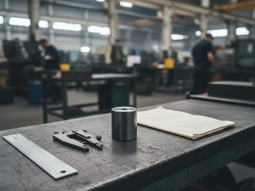 Technical desk reading a D6 tool steel knife list against the six enquiry lines