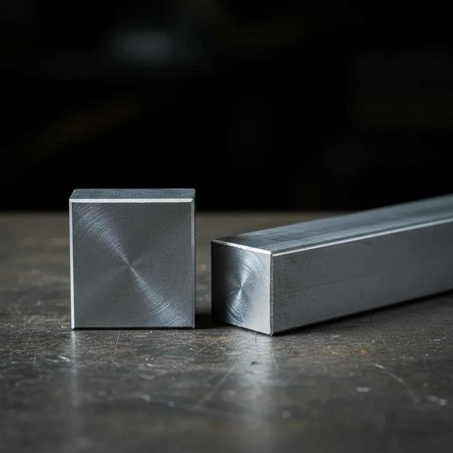 Hardening coupon cut from a D6 tool steel heat at the blade section