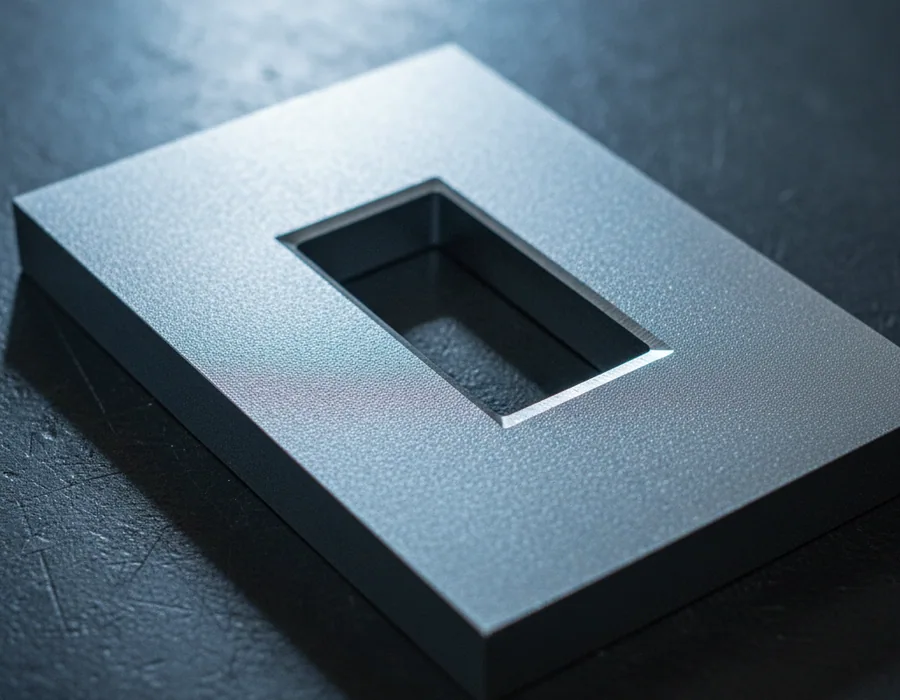 D3 blanking die plate face beside a knife edge for comparison