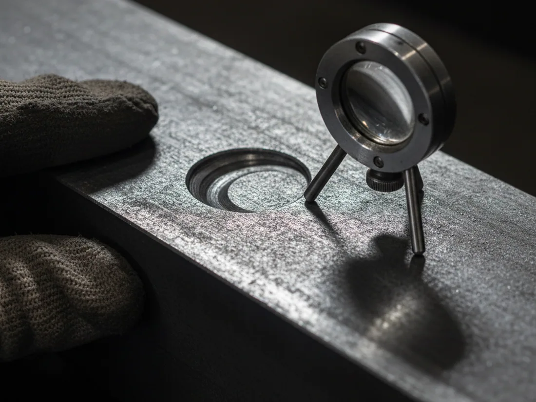 Brinell indentation read on an annealed charge before release