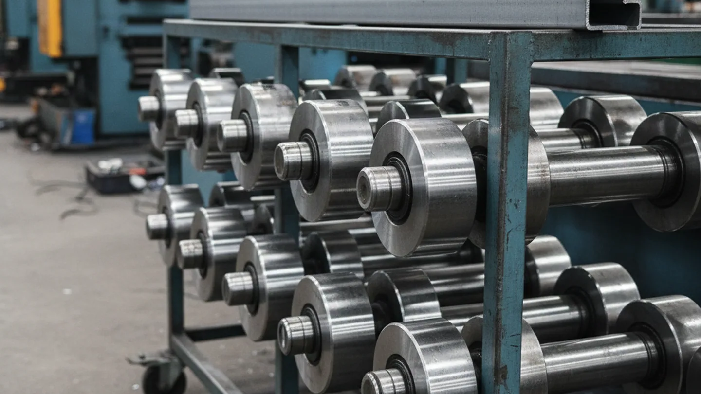 Roll forming rolls turned from DC53 tool steel round bar