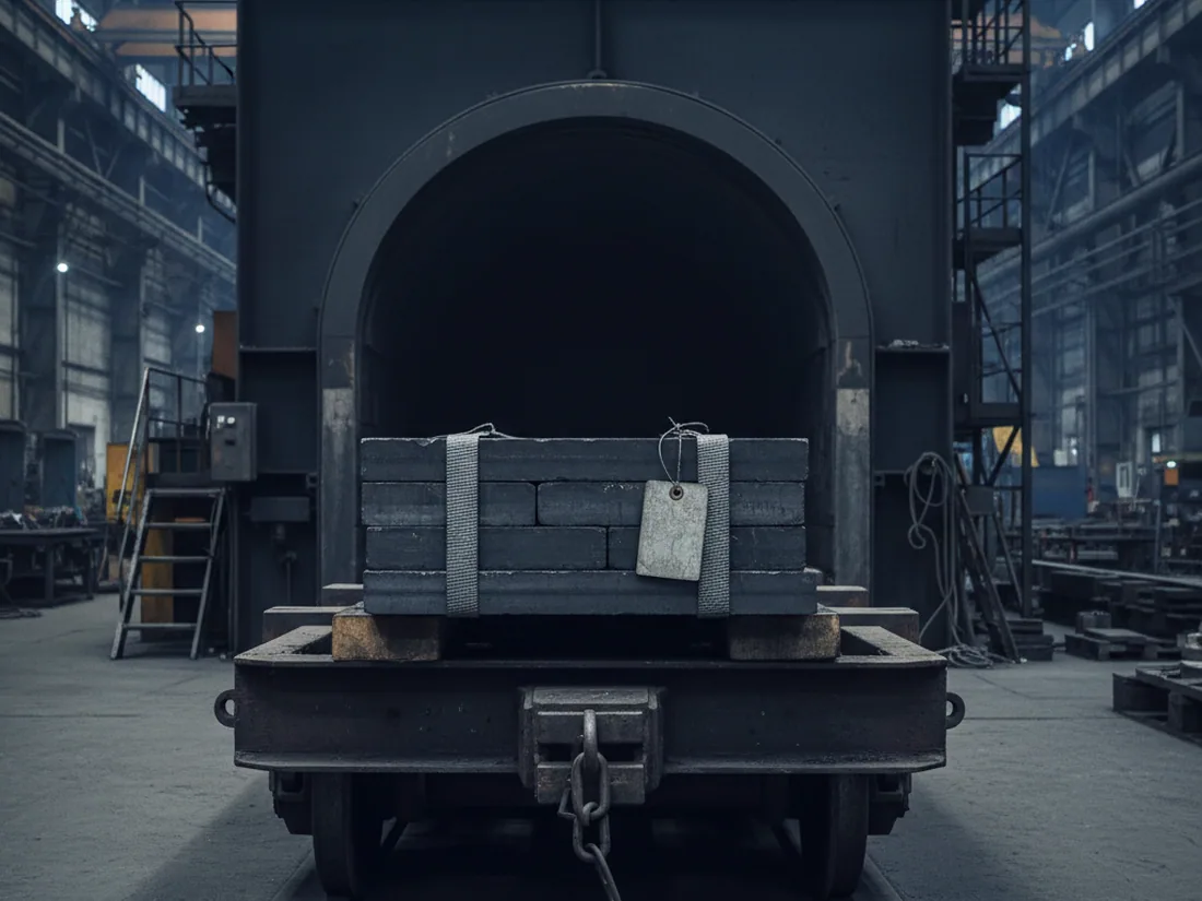 Annealing charge of DC53 tool steel poured against a single order