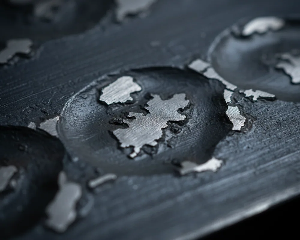 Black forged and descaled DC53 tool steel bar surface