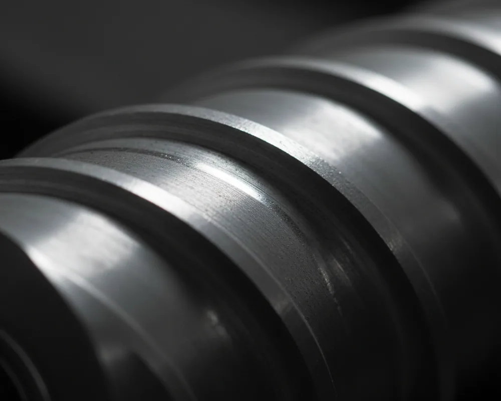 Peeled round bar surface on cold work die steel