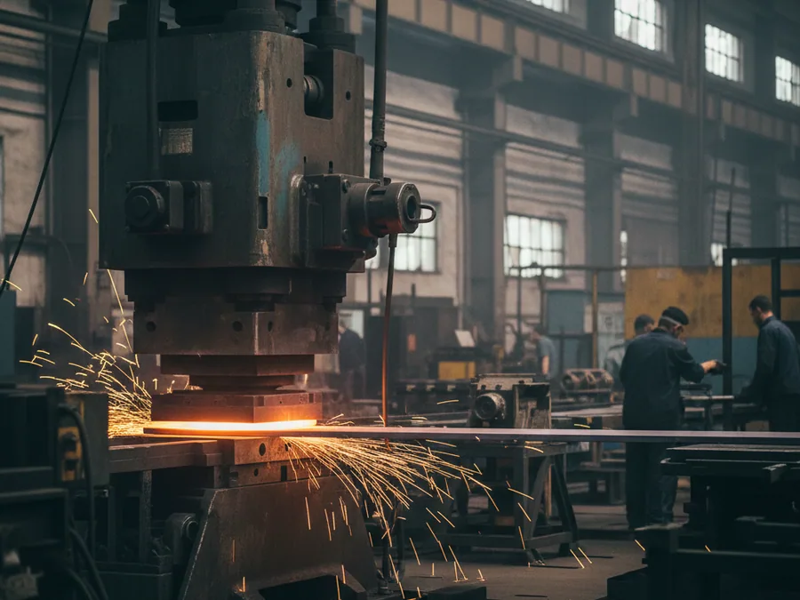 Car-bottom annealing furnace loaded with forged ESR tool steel bar