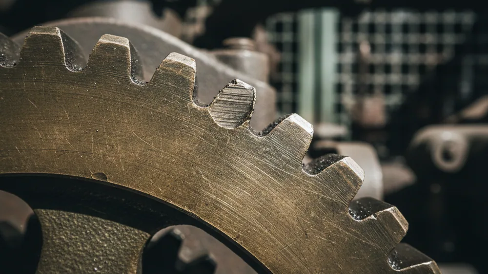 Machined face of a heavy ESR tool steel die block section