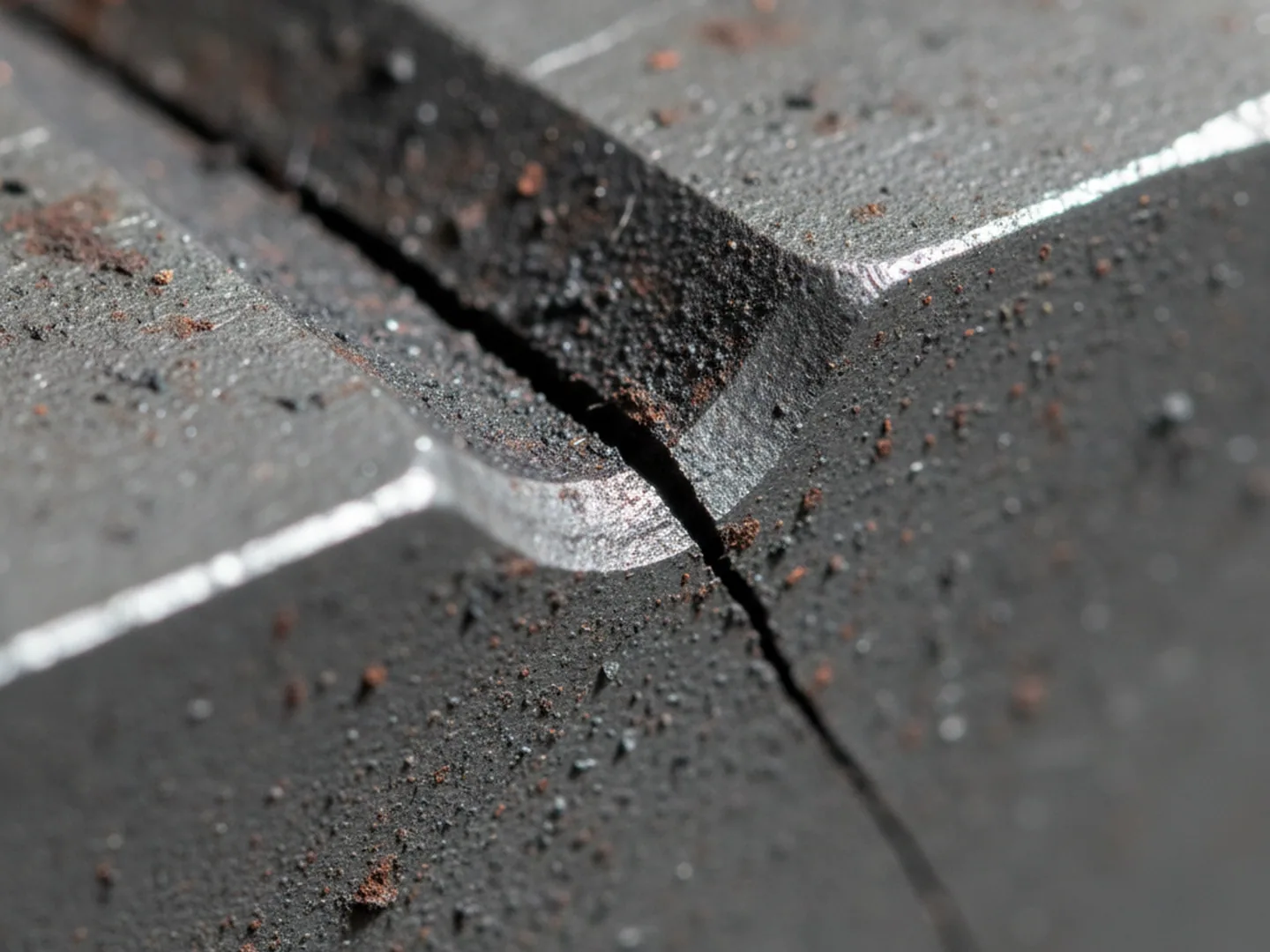Crack running out of an impression fillet in a hot forging die, the failure H11 tool steel is bought against