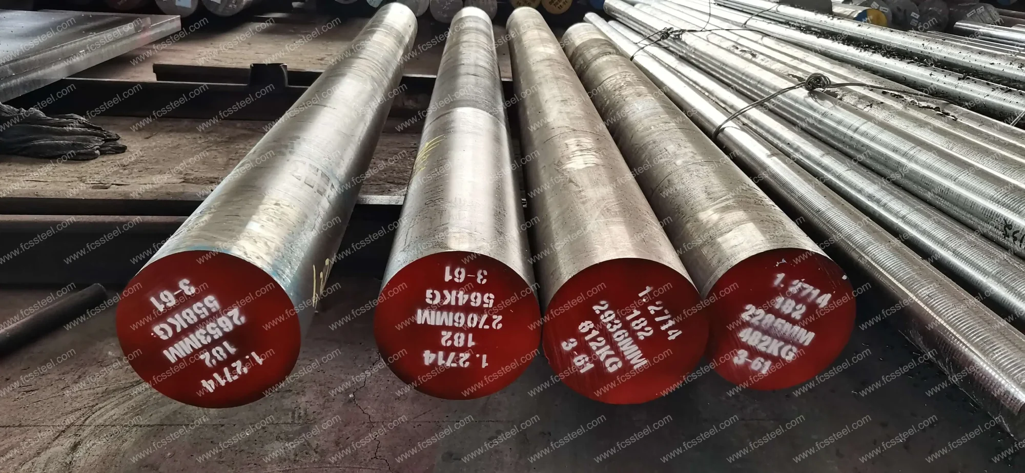 Heavy forged hot work bar stock of the kind used for forging die inserts