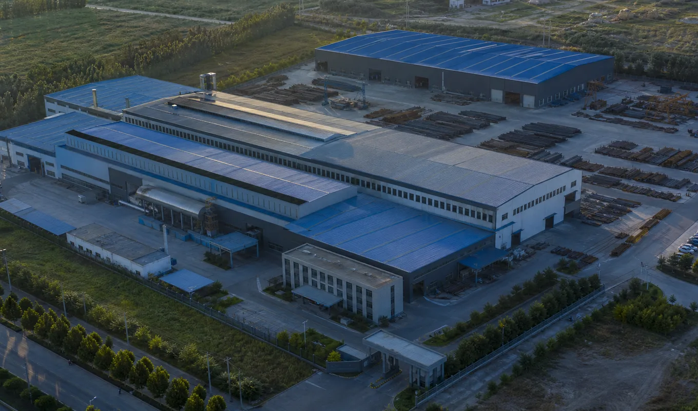 Aerial view of the works of a full-process tool steel manufacturer