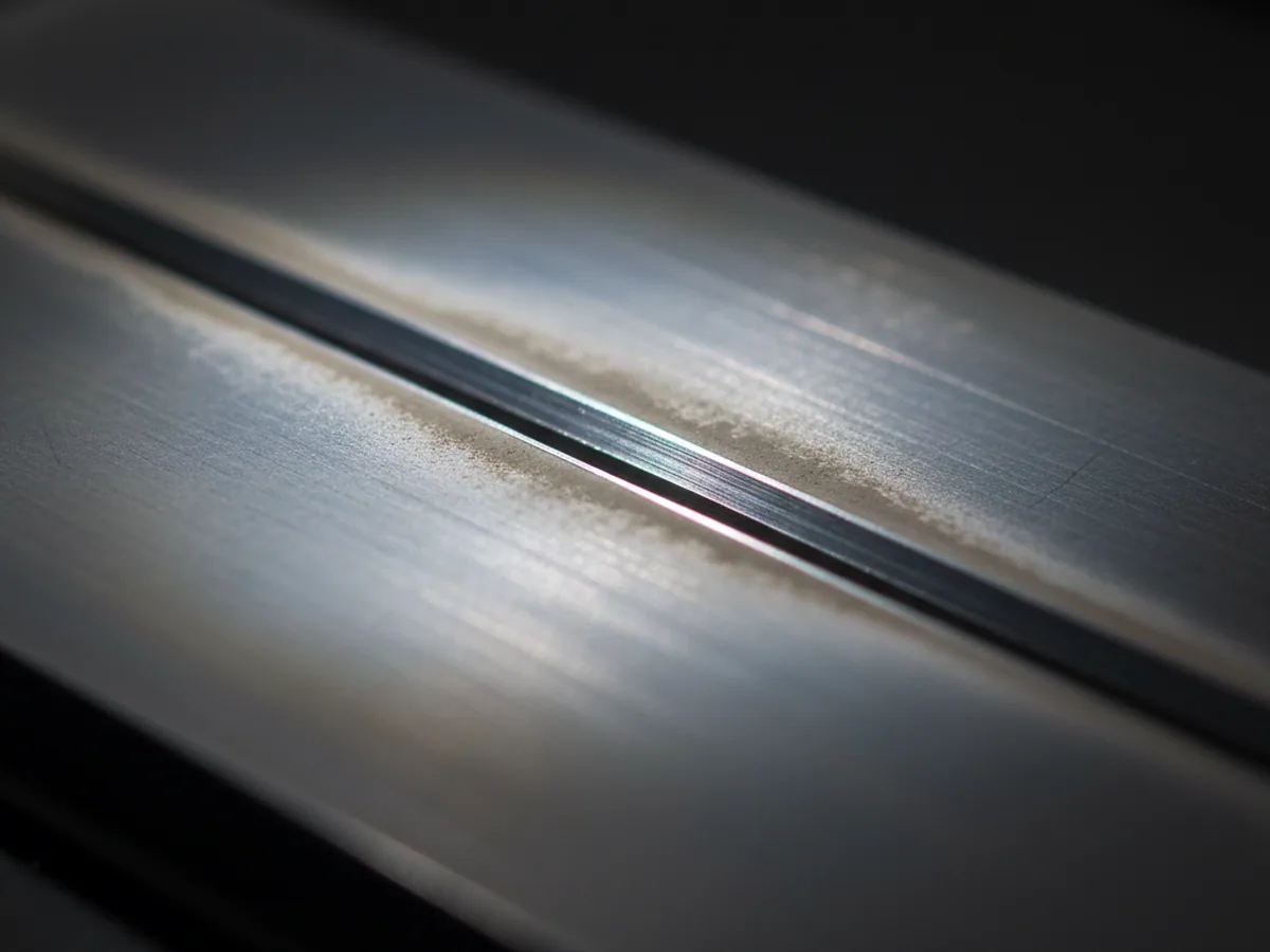 Vent and parting line where acidic products concentrate on a plastic mould steel cavity