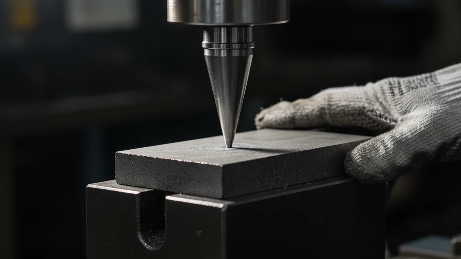 Hardness reading taken on treated pre-hardened mould steel before release