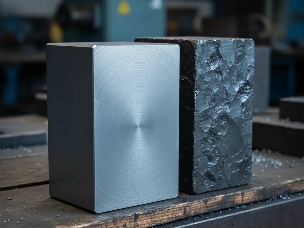 Pre-hardened mould steel cut piece going straight to the machine after tool steel saw cutting