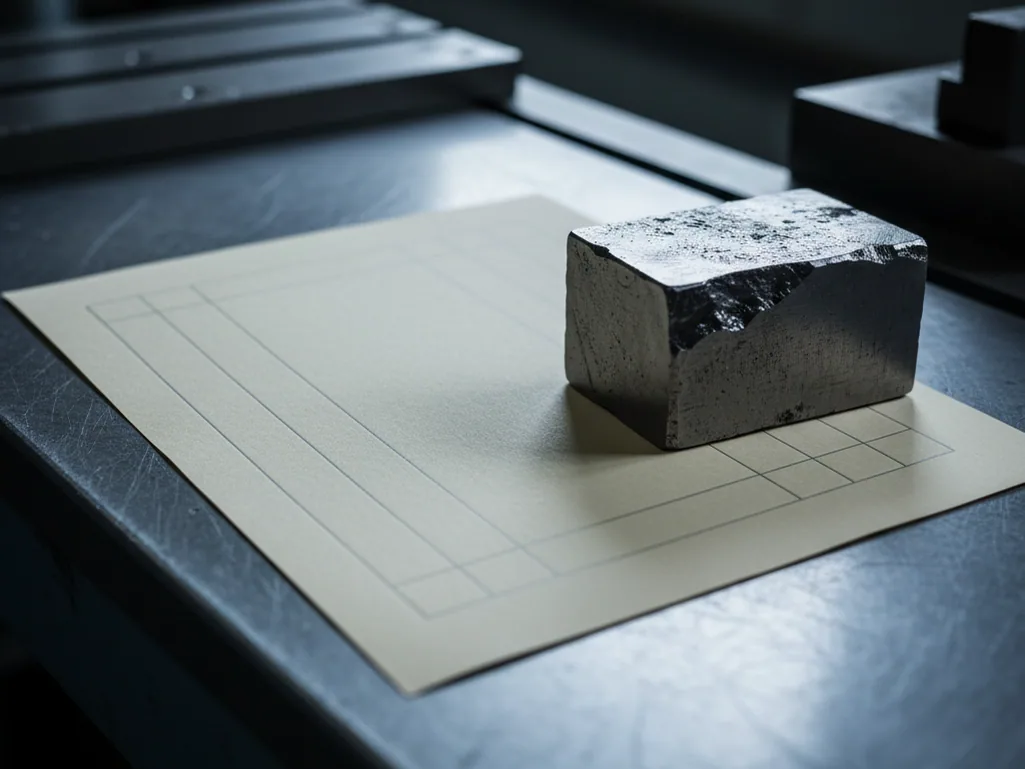 EN 10204 3.1 material test certificate laid out for a heat of cut tool steel pieces