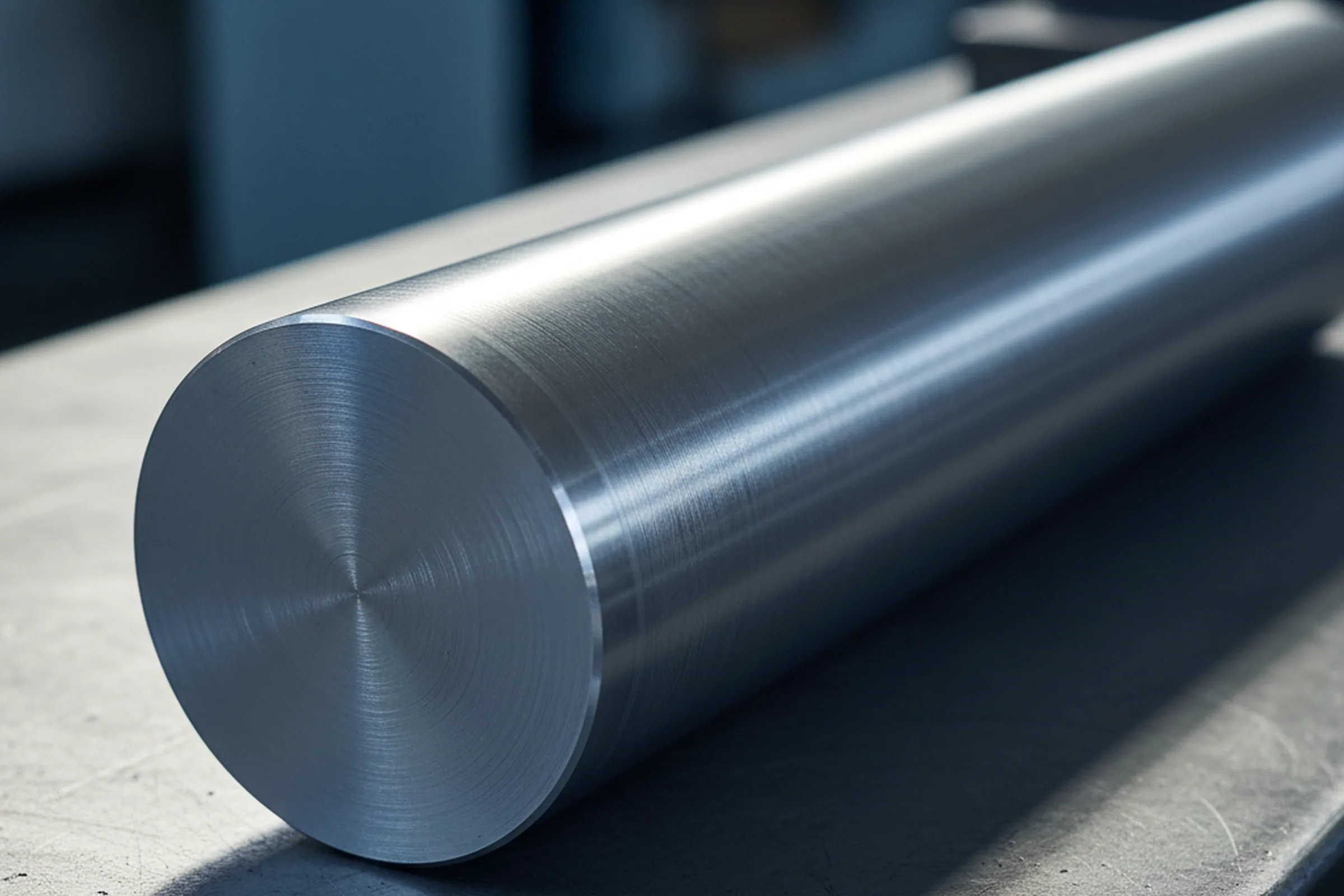 Turned tool steel round bar cut back on the lathe with the decarburised layer removed