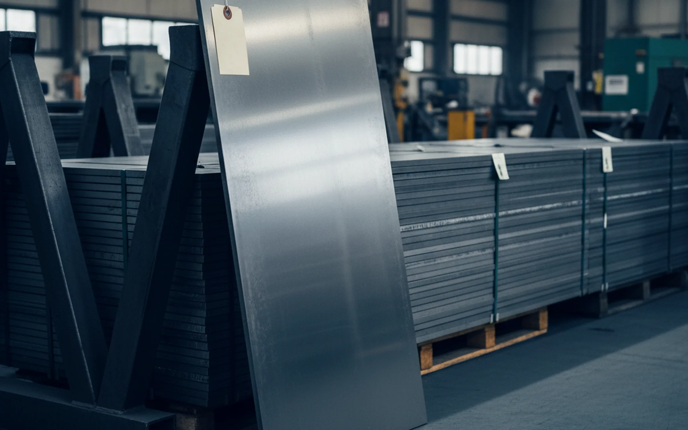 Tool steel plate held back at the dimensional check instead of moving to packing