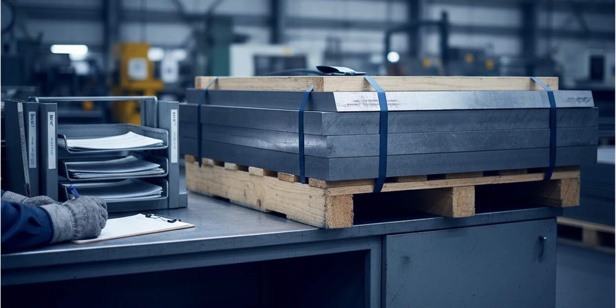 Quality department release desk where ground plate is signed off before it moves to packing