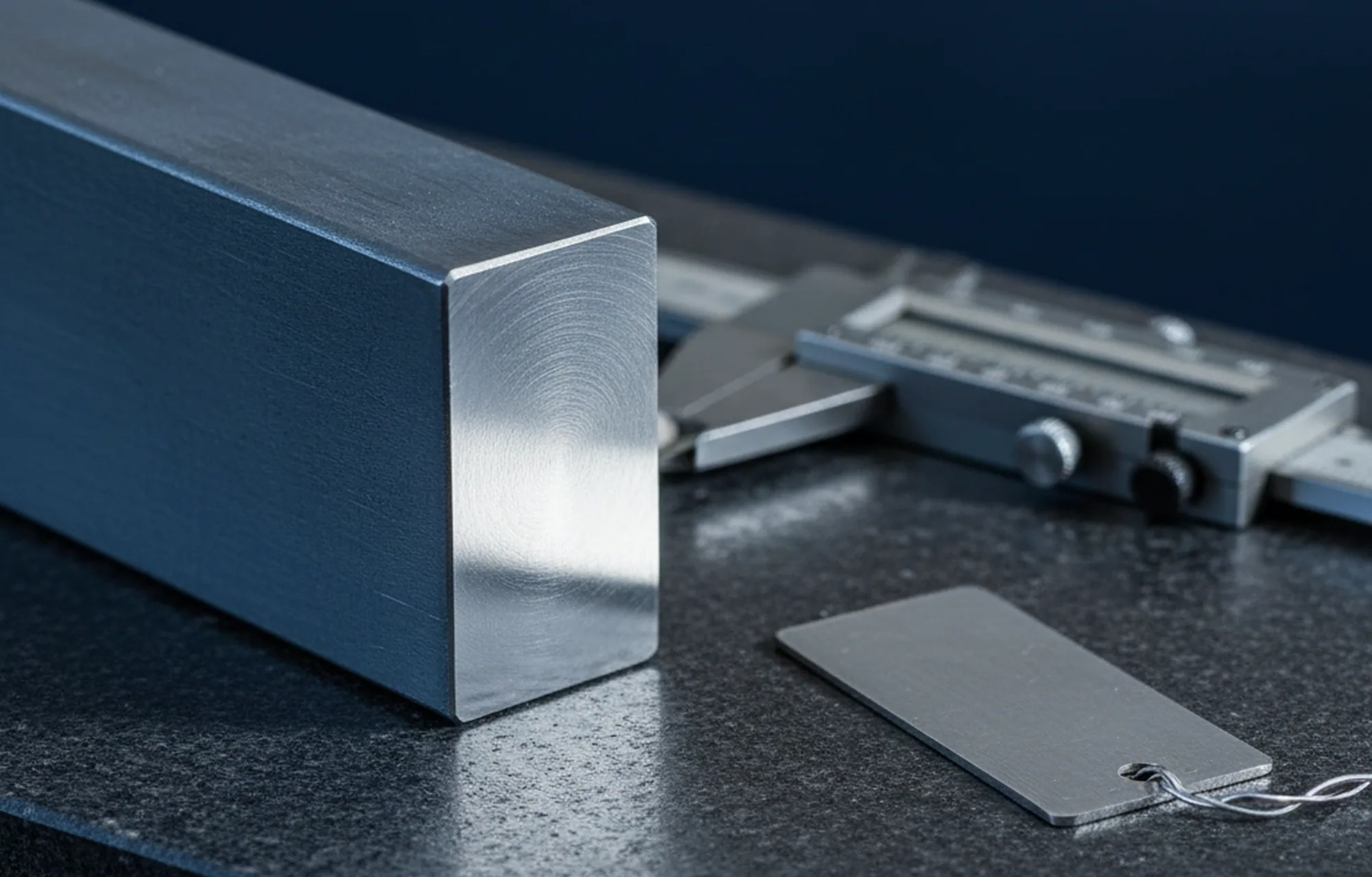Tool steel bar from a first verification order set up for a distributor's own laboratory check