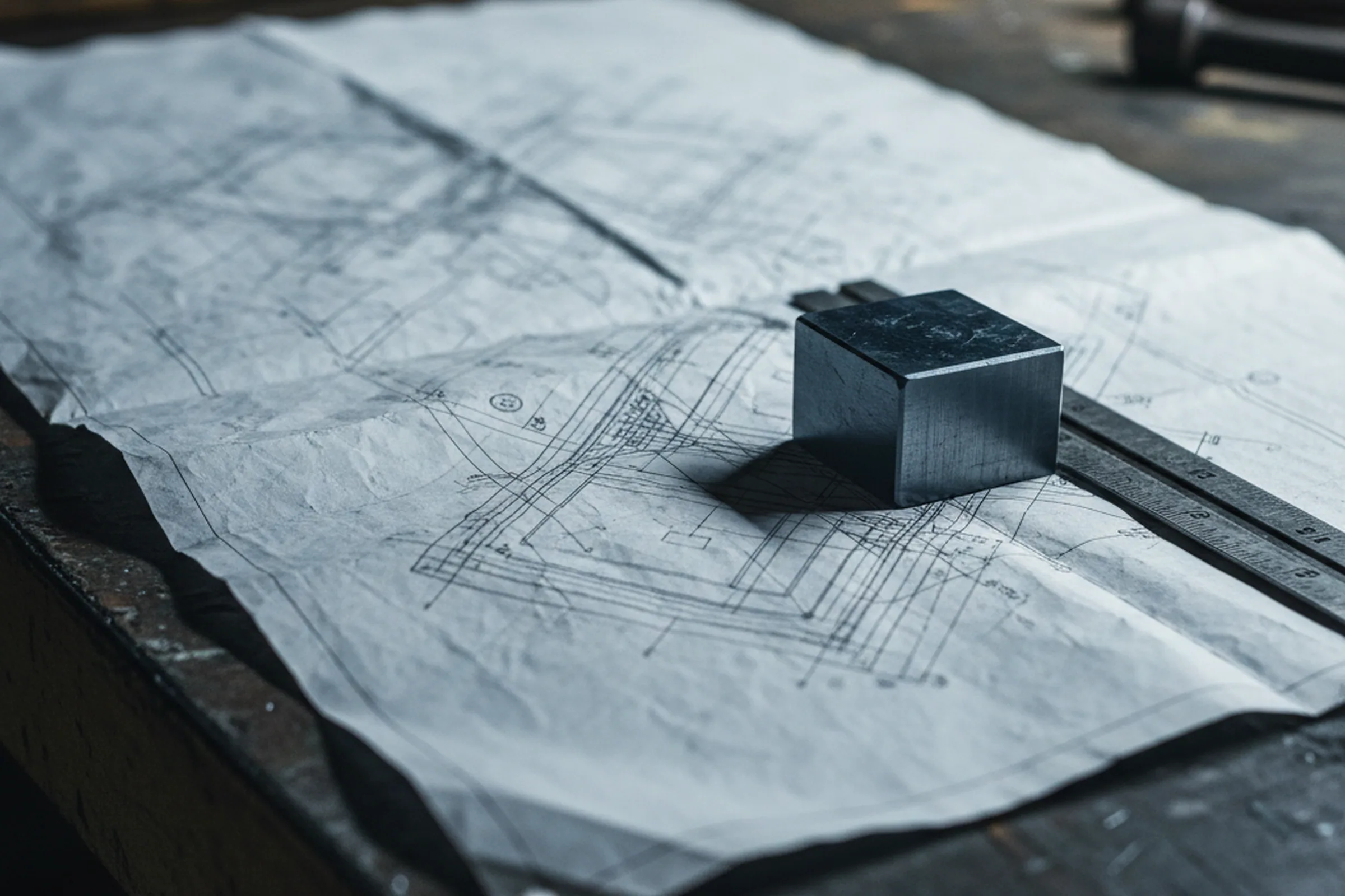 Customer drawing designation being mapped by tool steel technical support
