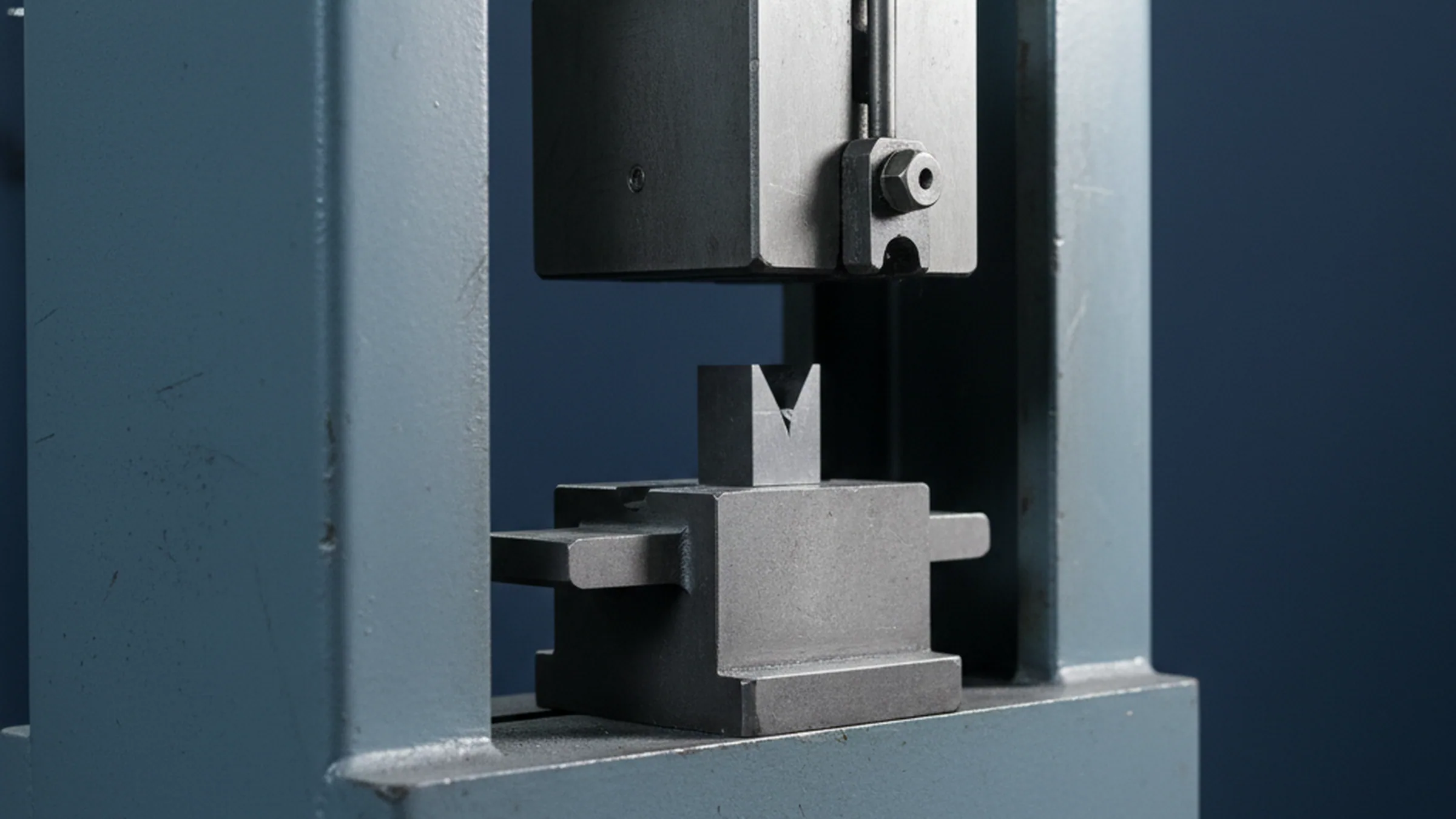 Charpy V-notch impact test machine used for extra tests on the order