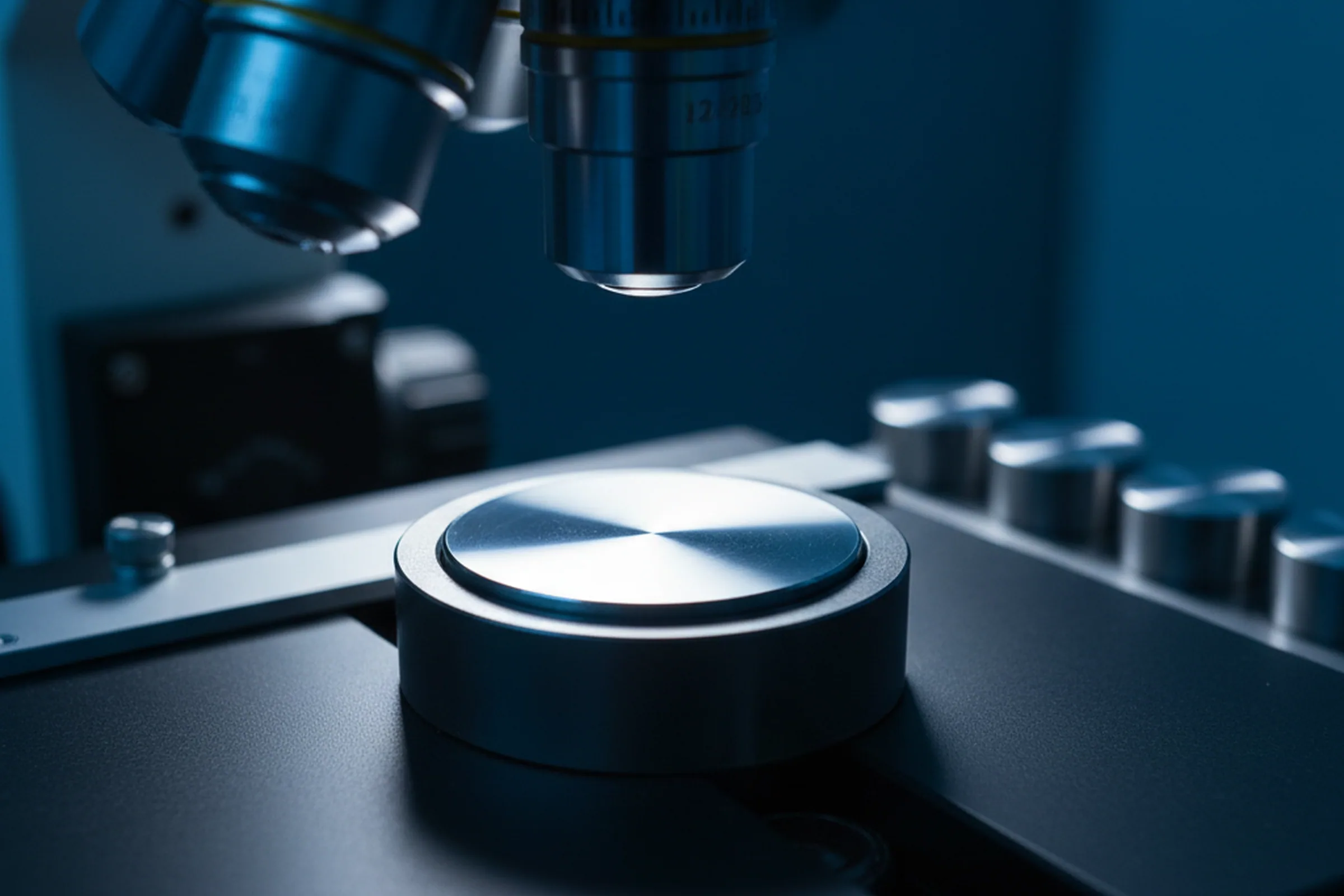 Metallographic microscope rating non-metallic inclusions on a heat